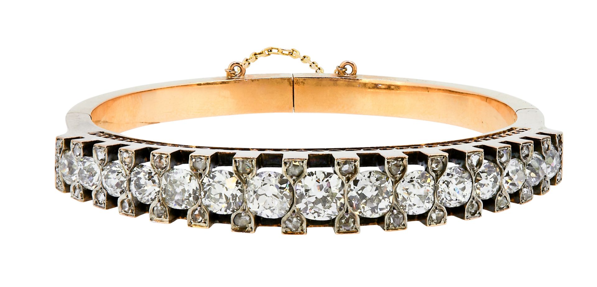 IMPORTANT DIAMOND HINGED BANGLE