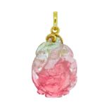 CARVED TOURMALINE PENDANT