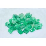 MIXED LOT OF LOOSE CUT EMERALDS