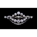 DIAMOND OPENWORK BROOCH