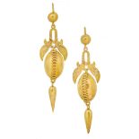 ANTIQUE PAIR OF DROP EARRINGS