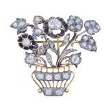 ANTIQUE DIAMOND GIARDINETTO BROOCH