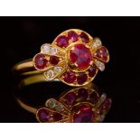 RUBY AND DIAMOND DRESS RING