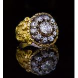 ANTIQUE DIAMOND CLUSTER RING