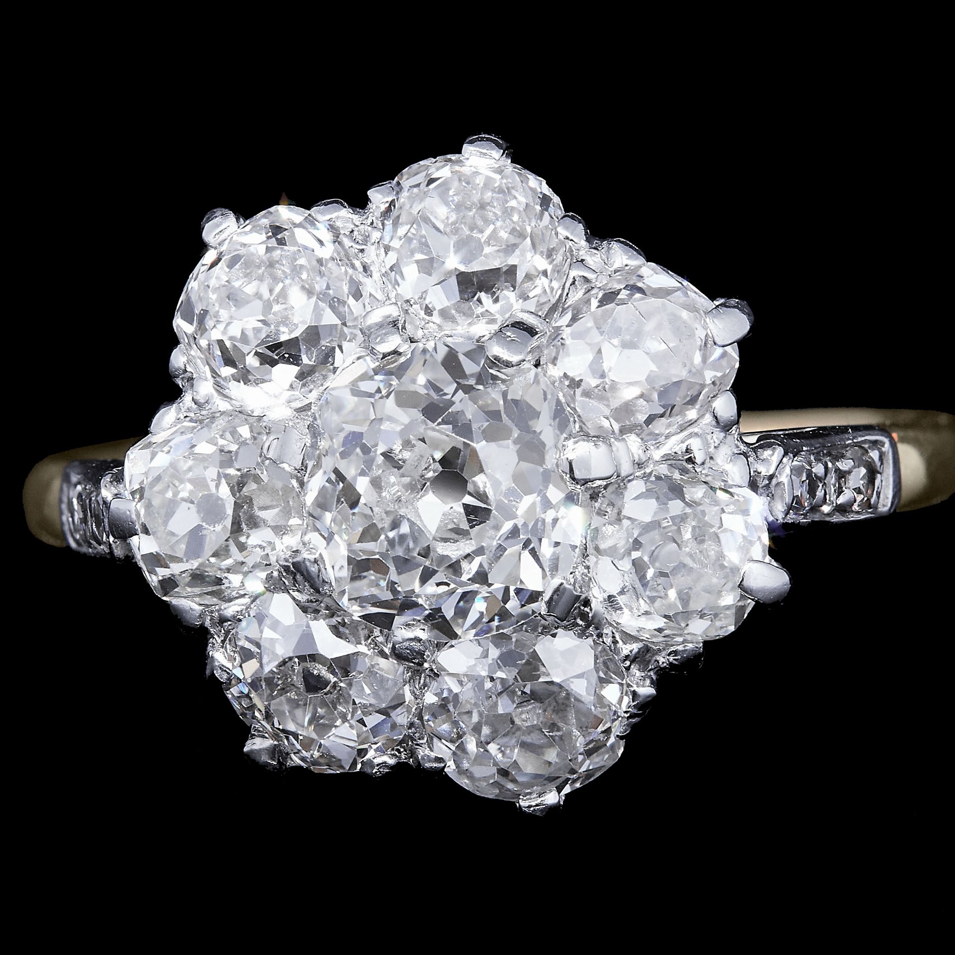 ANTIQUE DIAMOND CLUSTER RING