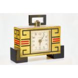 CARTIER, ART-DECO ENAMEL TRAVEL CLOCK