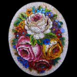 ANTIQUE MICRO MOSAIC PLAQUE