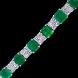 EMERALD AND DIAMOND BRACELET