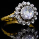 ANTIQUE DIAMOND CLUSTER RING