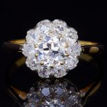 ANTIQUE DIAMOND CLUSTER RING