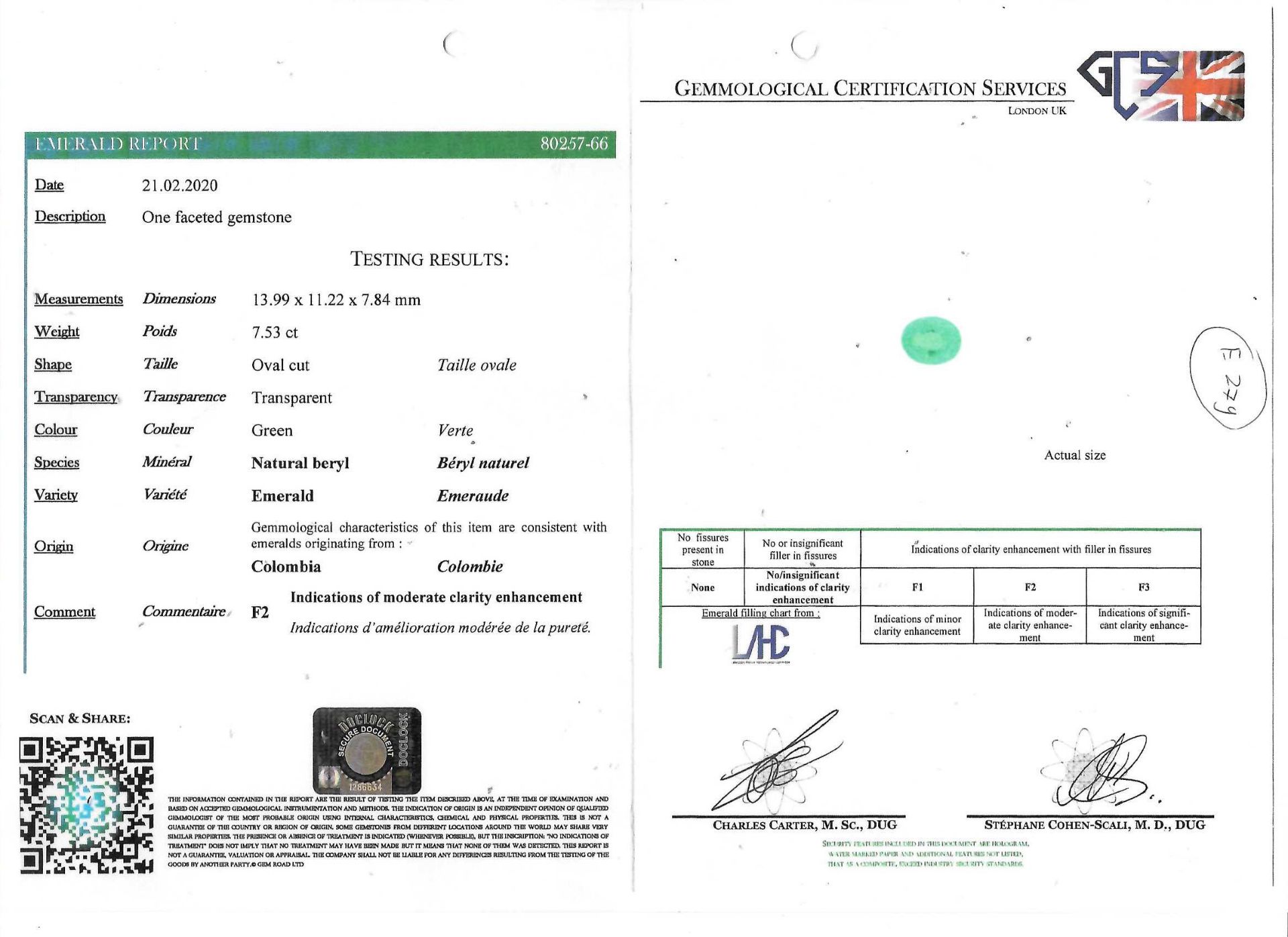 IMPORTANT EMERALD AND DIAMOND BANGLE - Image 2 of 2