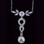 BELLE EPOQUE DIAMOND DROP PENDANT NECKLACE