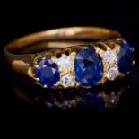 SAPPHIRE AND DIAMOND DRESS RING