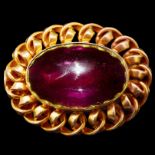 ANTIQUE VICTORIAN GARNET BROOCH