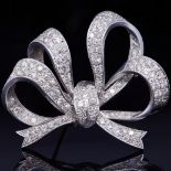 DIAMOND BOW BROOCH