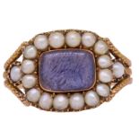 ANTIQUE GEORGIAN PEARL MEMORI RING