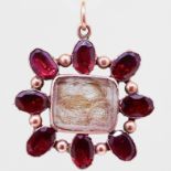 ANTIQUE GARNET BROOCH/PENDANT