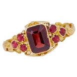 RUBY AND GARNET DRESS RING