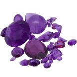 LOT OF LOOSE MIXED CUT AMETHYST