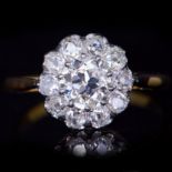 ANTIQUE DIAMOND CLUSTER RING