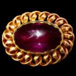 -NO RESERVE- ANTIQUE VICTORIAN GARNET BROOCH