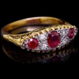 -NO RESERVE- RUBY AND DIAMOND DRESS RING