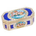 IMPORTANT ANTIQUE SILVER AND ENAMEL SNUFFBOX
