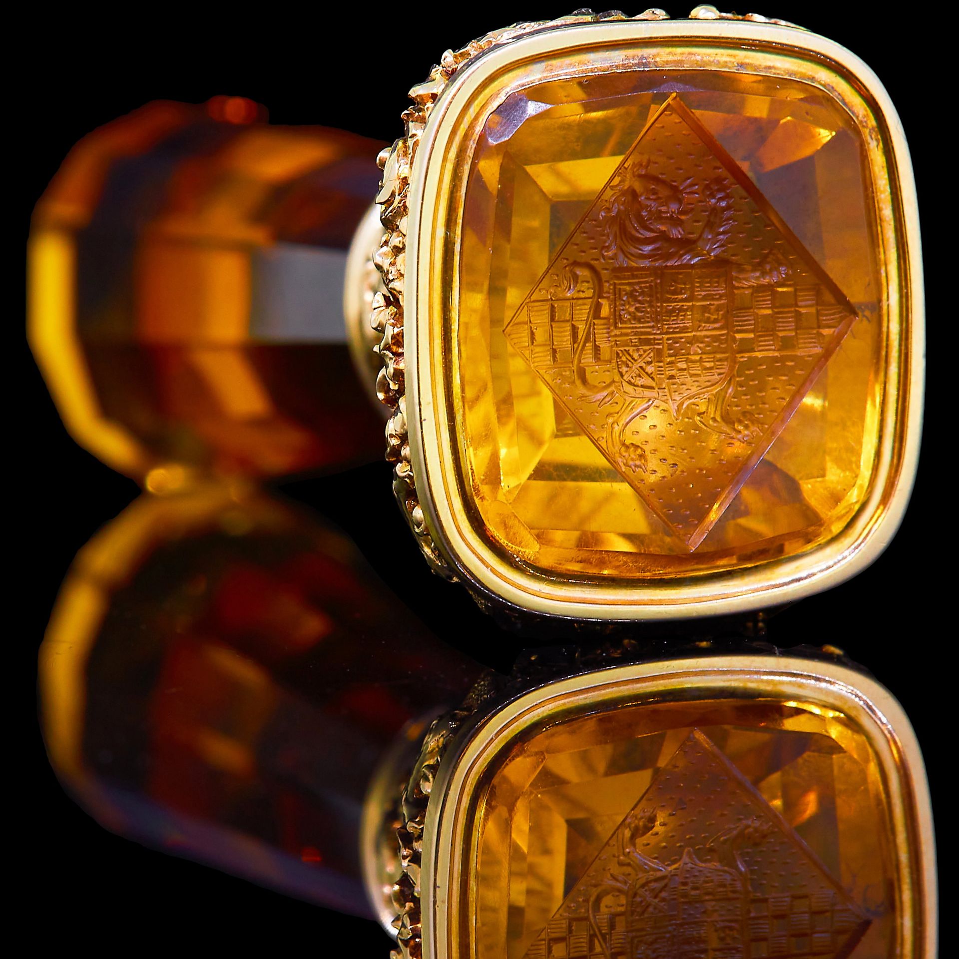 RARE ANTIQUE CITRINE SEAL