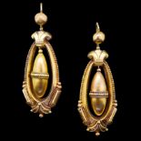 ANTIQUE VICTORIAN PAIR OF DROP EARRINGS