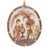 ANTIQUE MEMORI PORTRAIT MINIATURE LOCKET