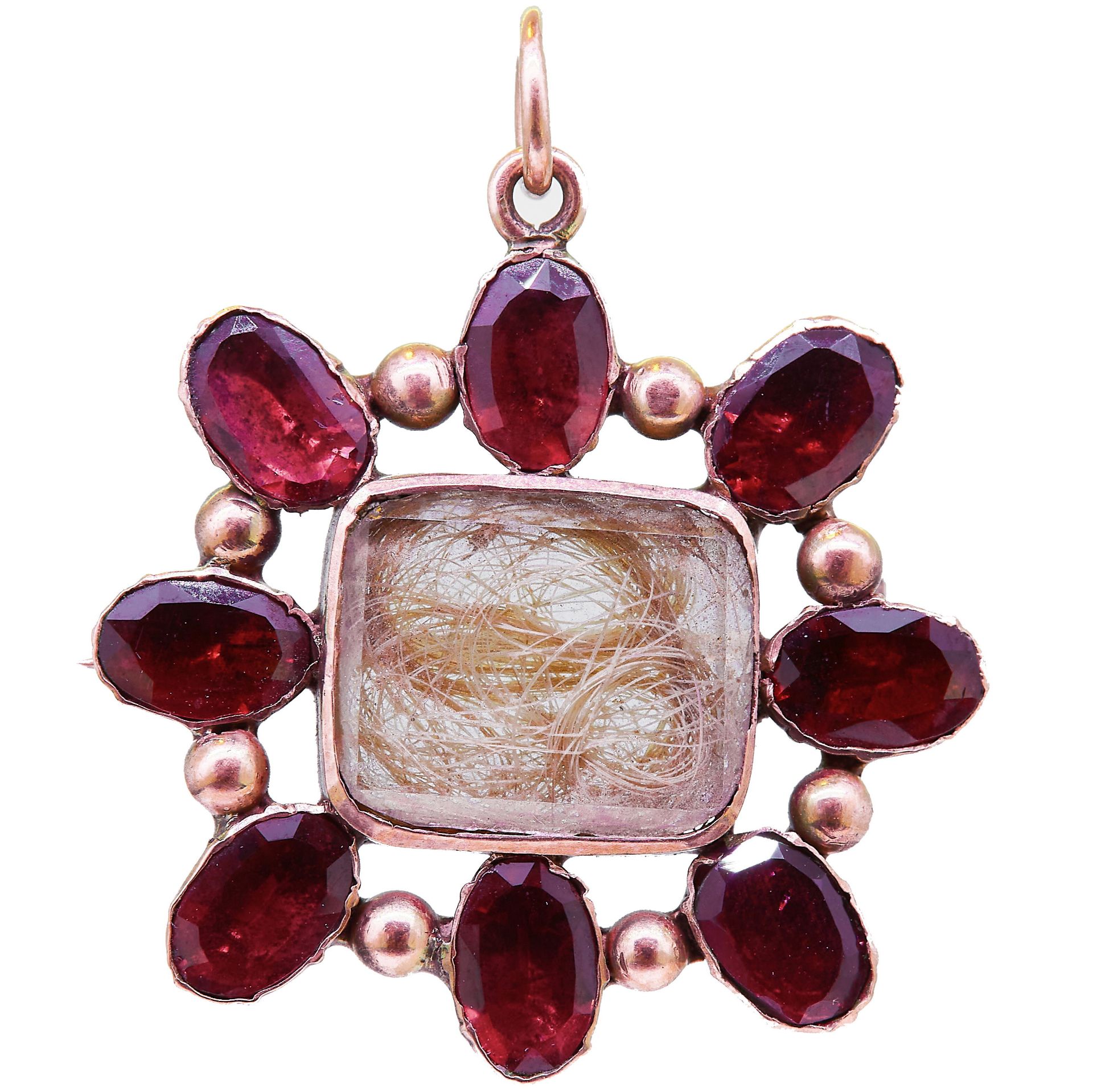 ANTIQUE GARNET BROOCH/PENDANT