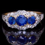 SAPPHIRE AND DIAMOND DRESS RING