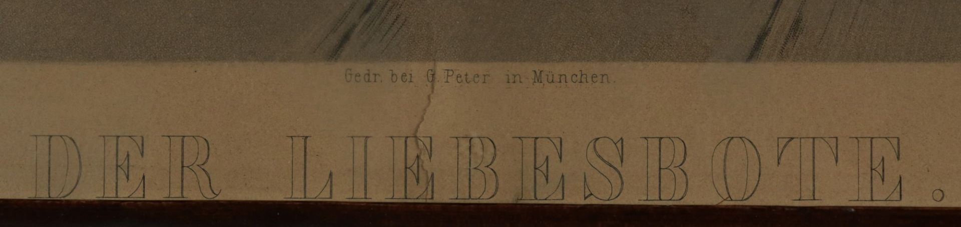 Genreszene - Sagert, Hermann 1822-1889, Kupferstecher u. Kunsthändler, bez. "Der Liebesbote", - Image 2 of 5