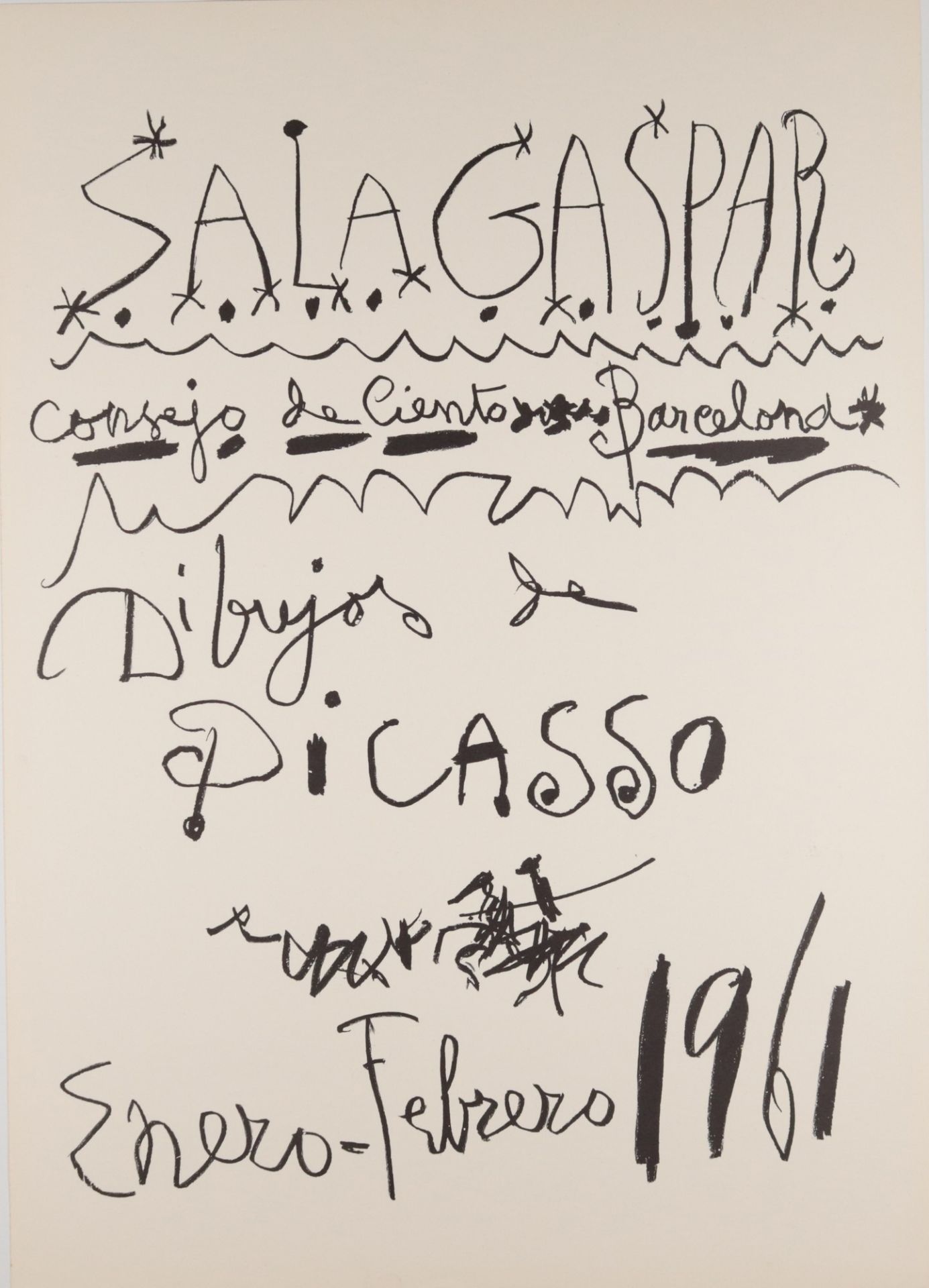 Ausstellungsplakat - Picasso, Pablo 1881 Málaga - 1973 Mougins, spanischer Maler, Grafiker u.