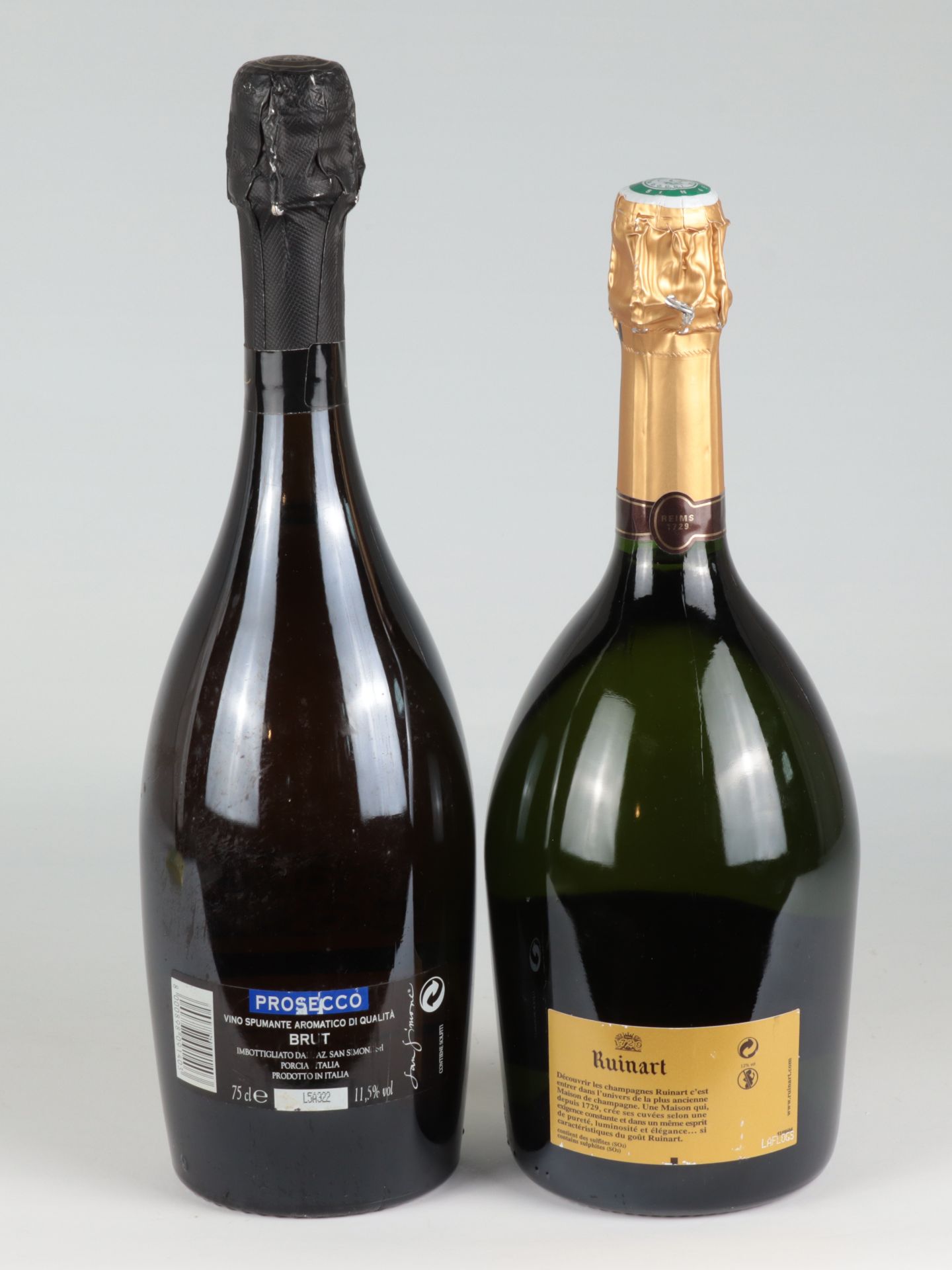 Champagner u.a. 1 Fl. Ruinart, Brut, Reims, Frankreich, 1 Fl. Prosecco, Italien, Brut, San - Bild 2 aus 5