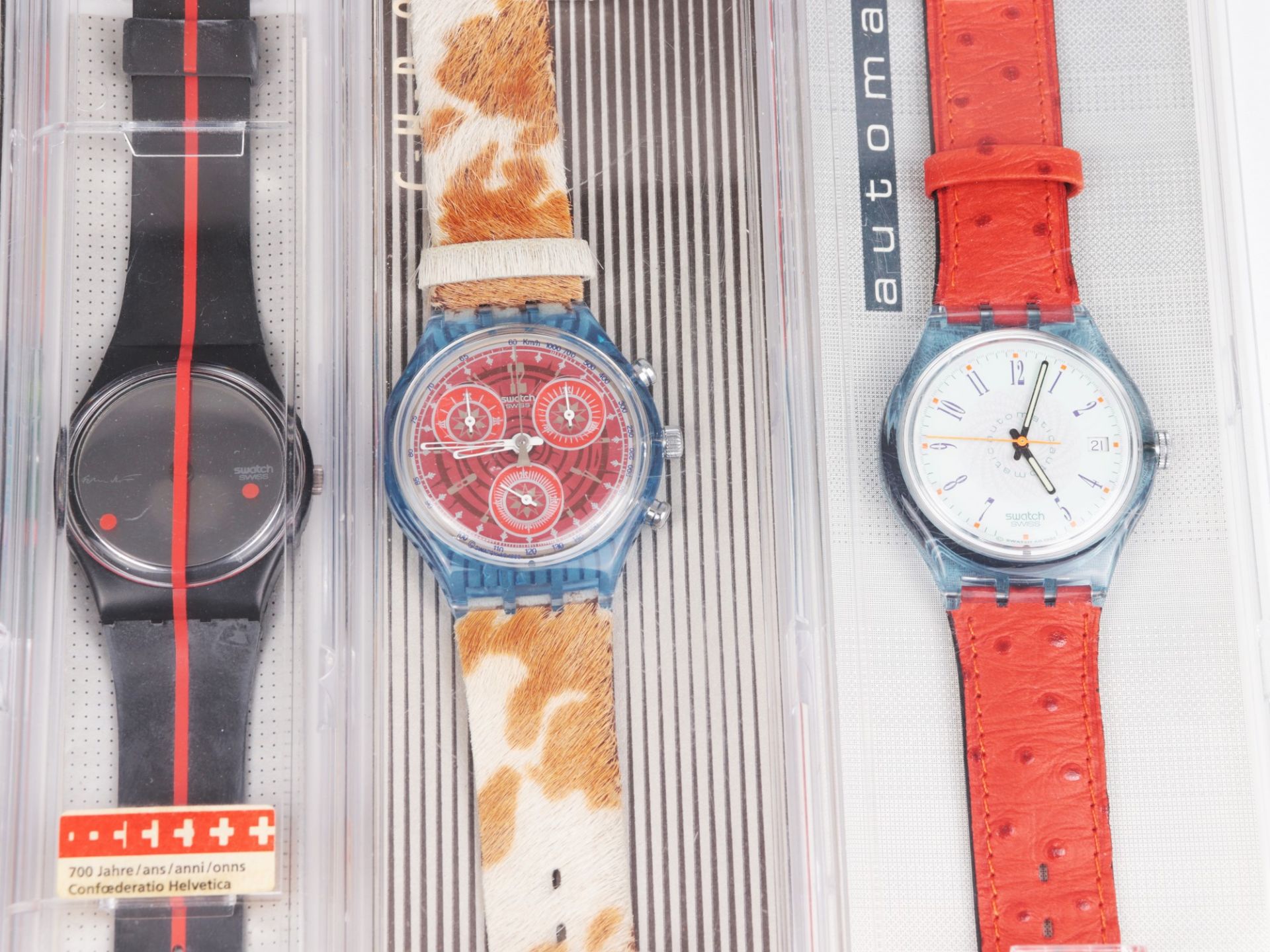 Swatch - Armbanduhren 5 St, Schweiz, versch. Ausführungen, 2x Automatic, fkt.tüchtig, 3x Fkt. - Bild 2 aus 4