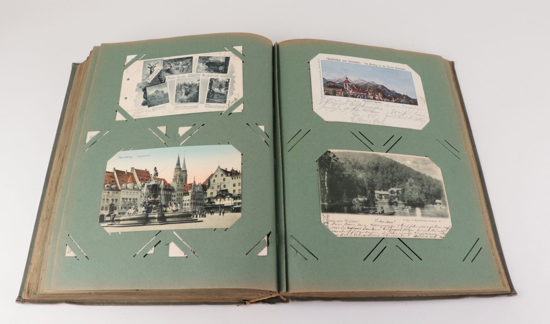Postkartenalbum ab ca. 1900, ca. 260 St,, Aufdruck "Kriegserinnerungen", AK s./w. u. farb. - Bild 6 aus 14