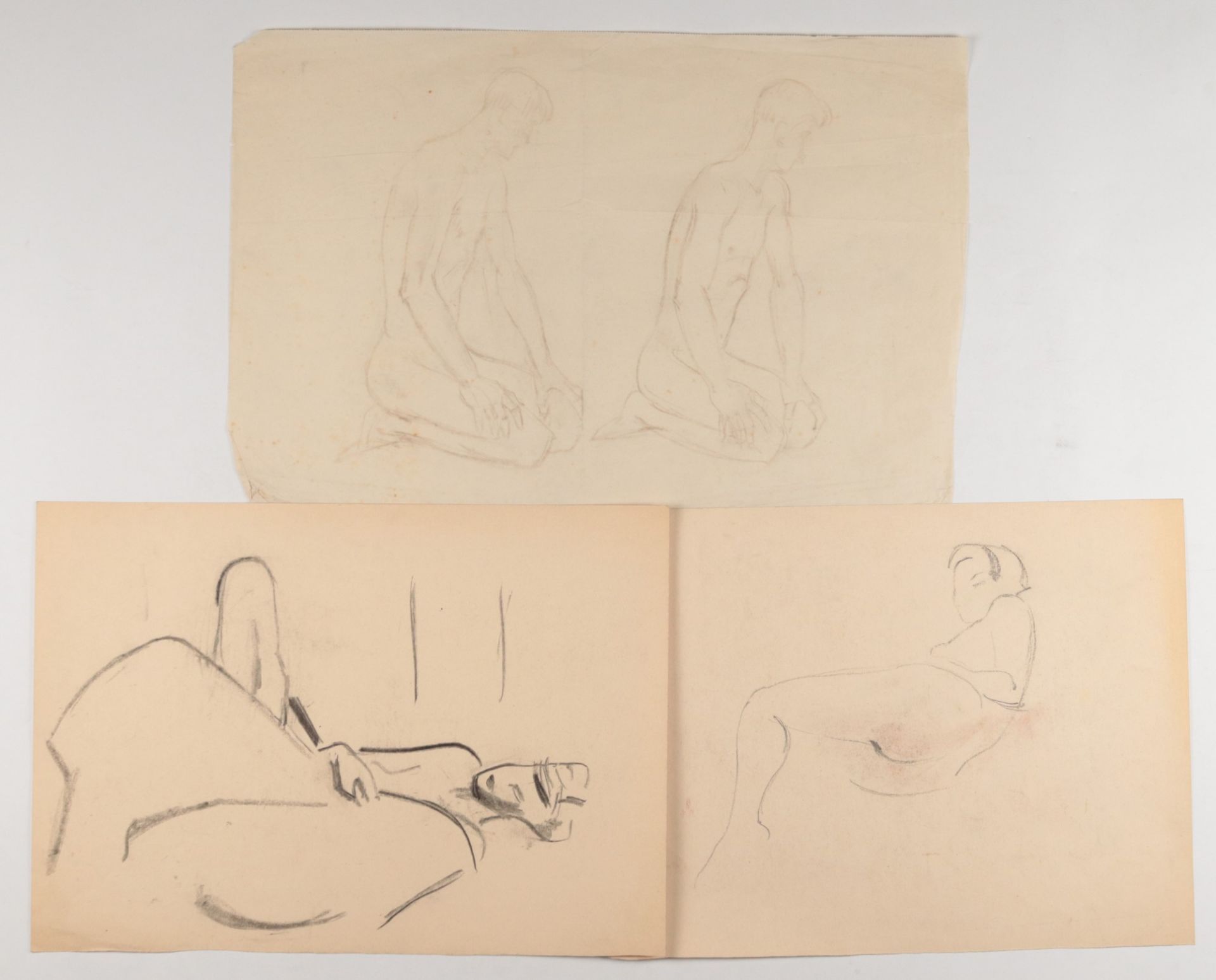 Künstlernachlass- Hemmerlein, Karl 24 Zeichnungen, Skizzen/Studien,überwiegend Frauenakte in - Bild 10 aus 10