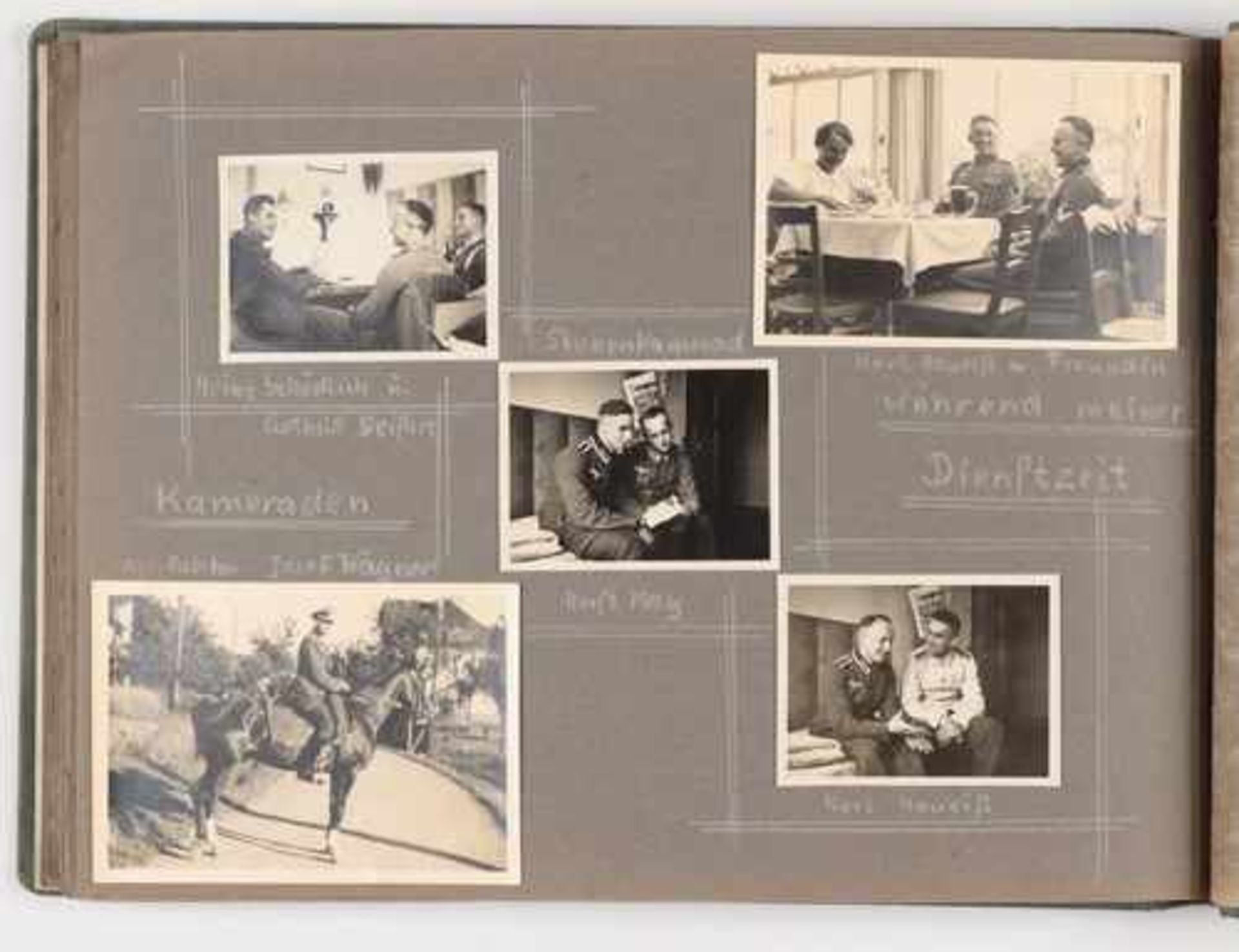 Fotoalbum - 3.Reich 1936-1946,dunkelgrünes Album, silbergeprägt, Aufdruck "1. Battr.-Art.-Regt.24 - Bild 3 aus 3