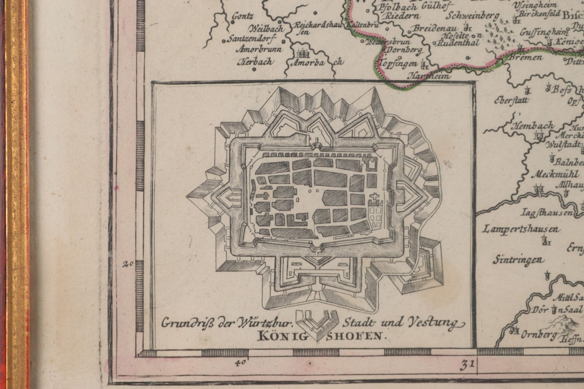 Würzburg - Karte "Ducatus Franciae Orientalis seu ... Principatus et Episcopatus Herbipolensis - Bild 2 aus 5
