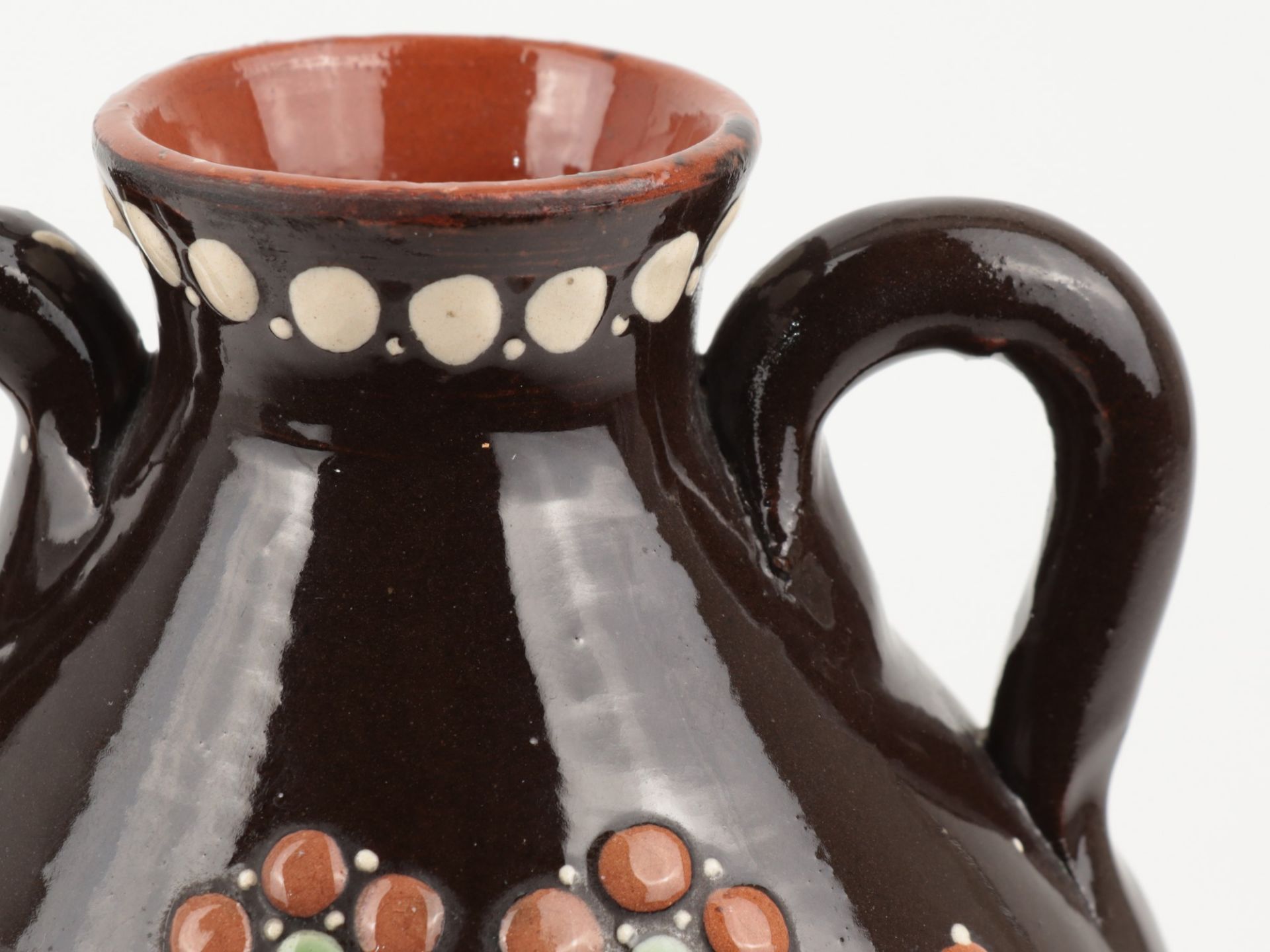 P.A. Wranitzky - Vase um 1900, Jugendstil, Prägemarke, P.A.W., Keramik, roter Scherben, - Bild 5 aus 6