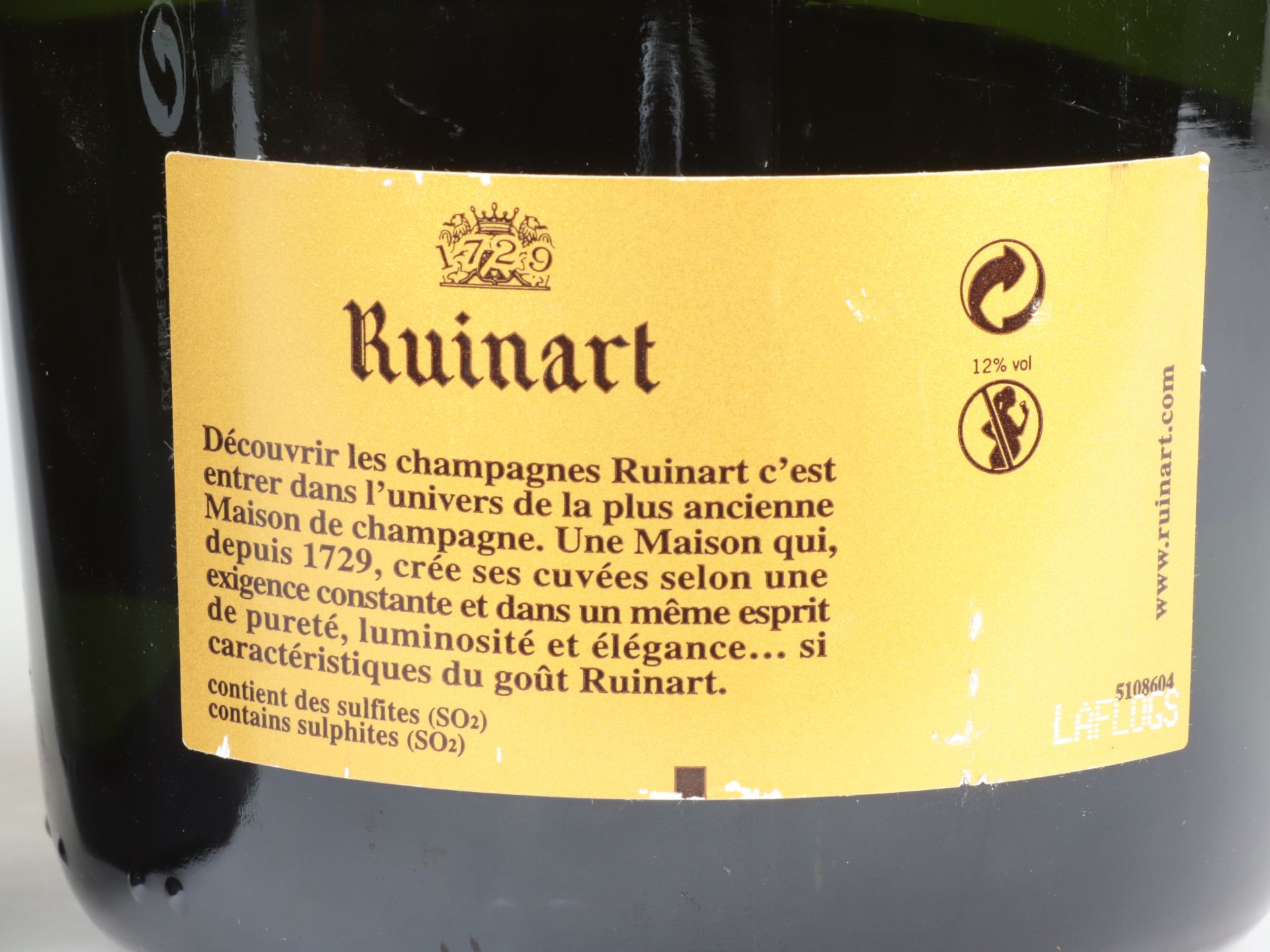 Champagner u.a. 1 Fl. Ruinart, Brut, Reims, Frankreich, 1 Fl. Prosecco, Italien, Brut, San - Bild 5 aus 5