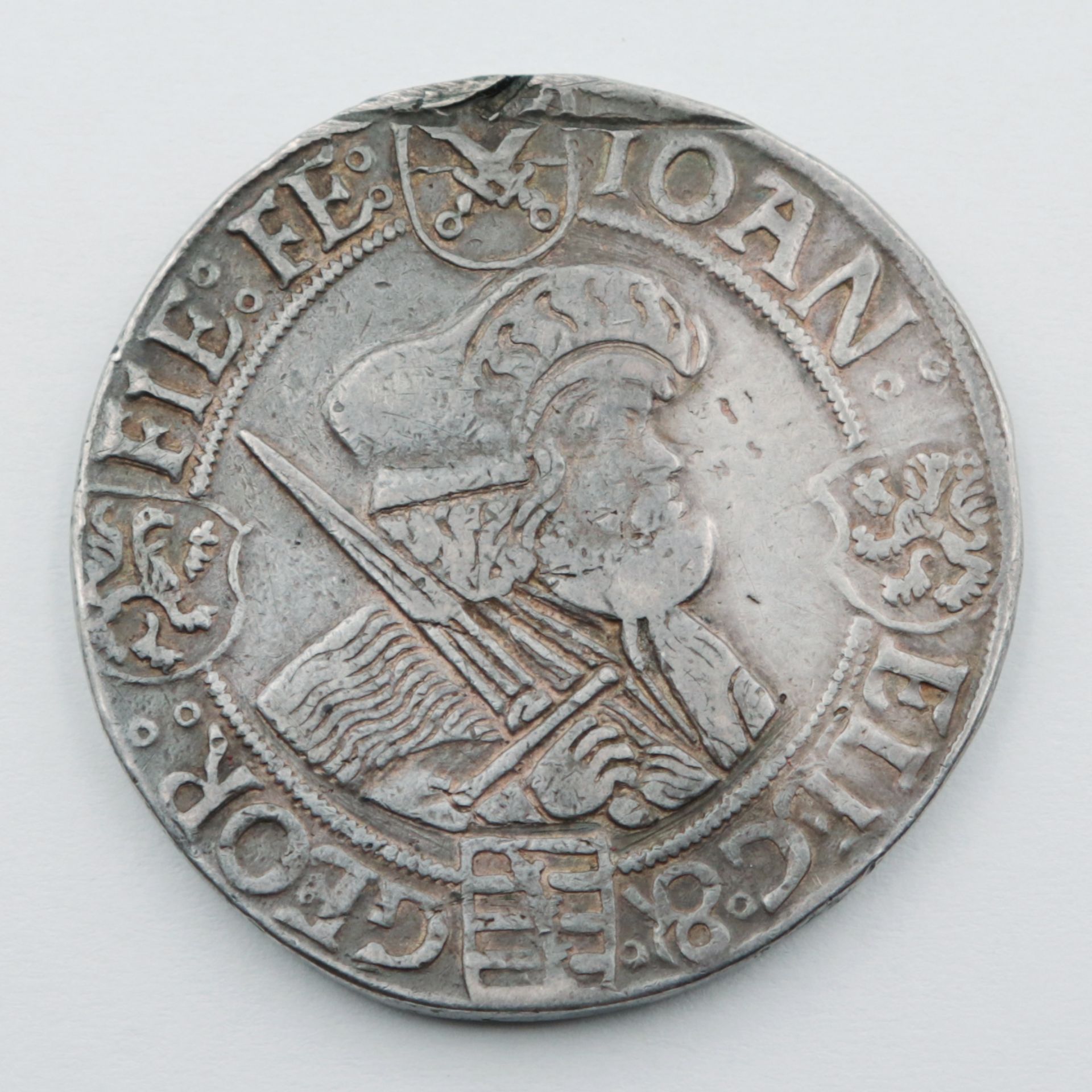 Sachsen Silbermünze, Guldengroschen, Sachsen o. J., Johann der Beständige und Georg 1525-30,