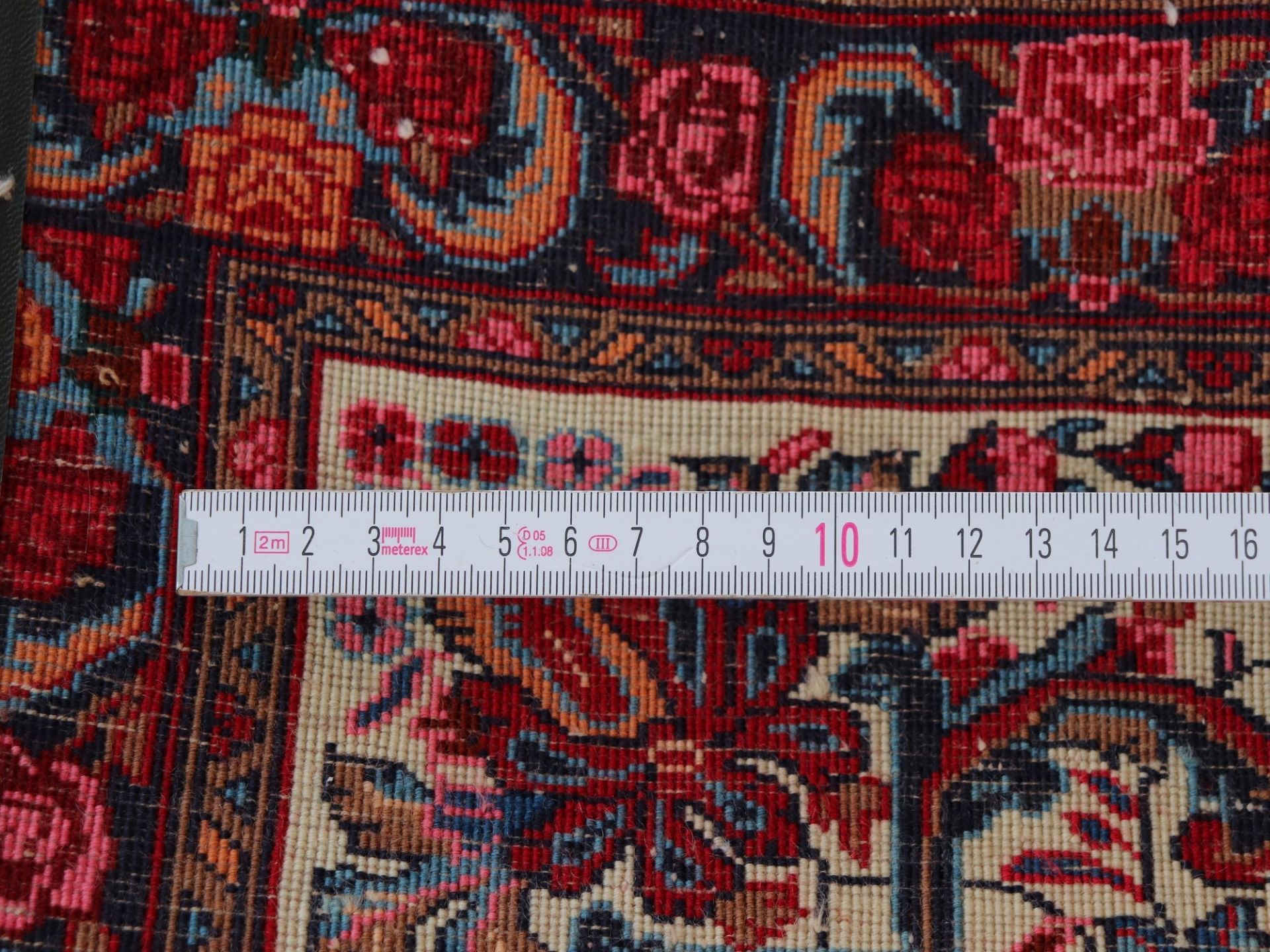 Orientbrücken - Pendant Iran, Baumwolle/Korkwolle, 2 St., rotgrundig, weißes Feld mit Medaillon, - Bild 5 aus 5