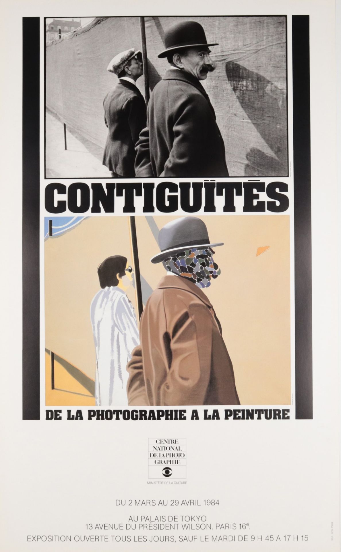 Ausstellungsplakat - Cartier-Bresson, Henry u.a. "Contiguités de la Photographie a la Peinture",