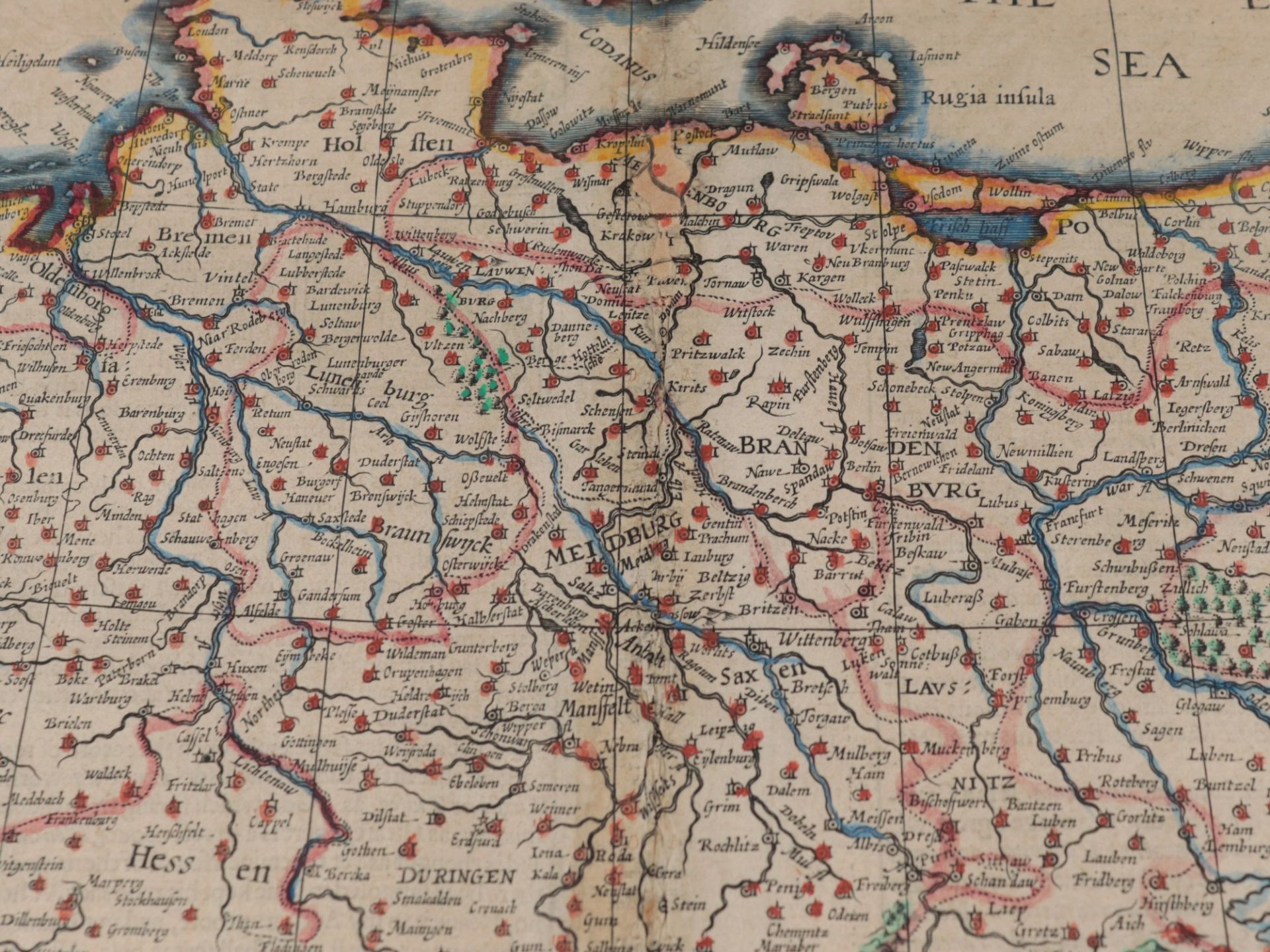 Deutschland - Karte "A newe Mape of Germany newly Augmented by John Speed Ano. Dom: 1626", engl. - Bild 3 aus 10