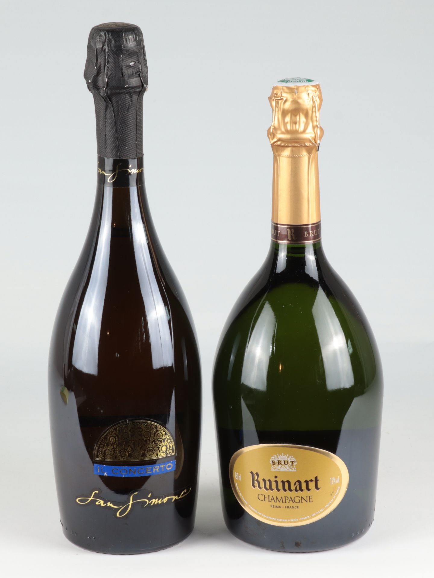 Champagner u.a. 1 Fl. Ruinart, Brut, Reims, Frankreich, 1 Fl. Prosecco, Italien, Brut, San