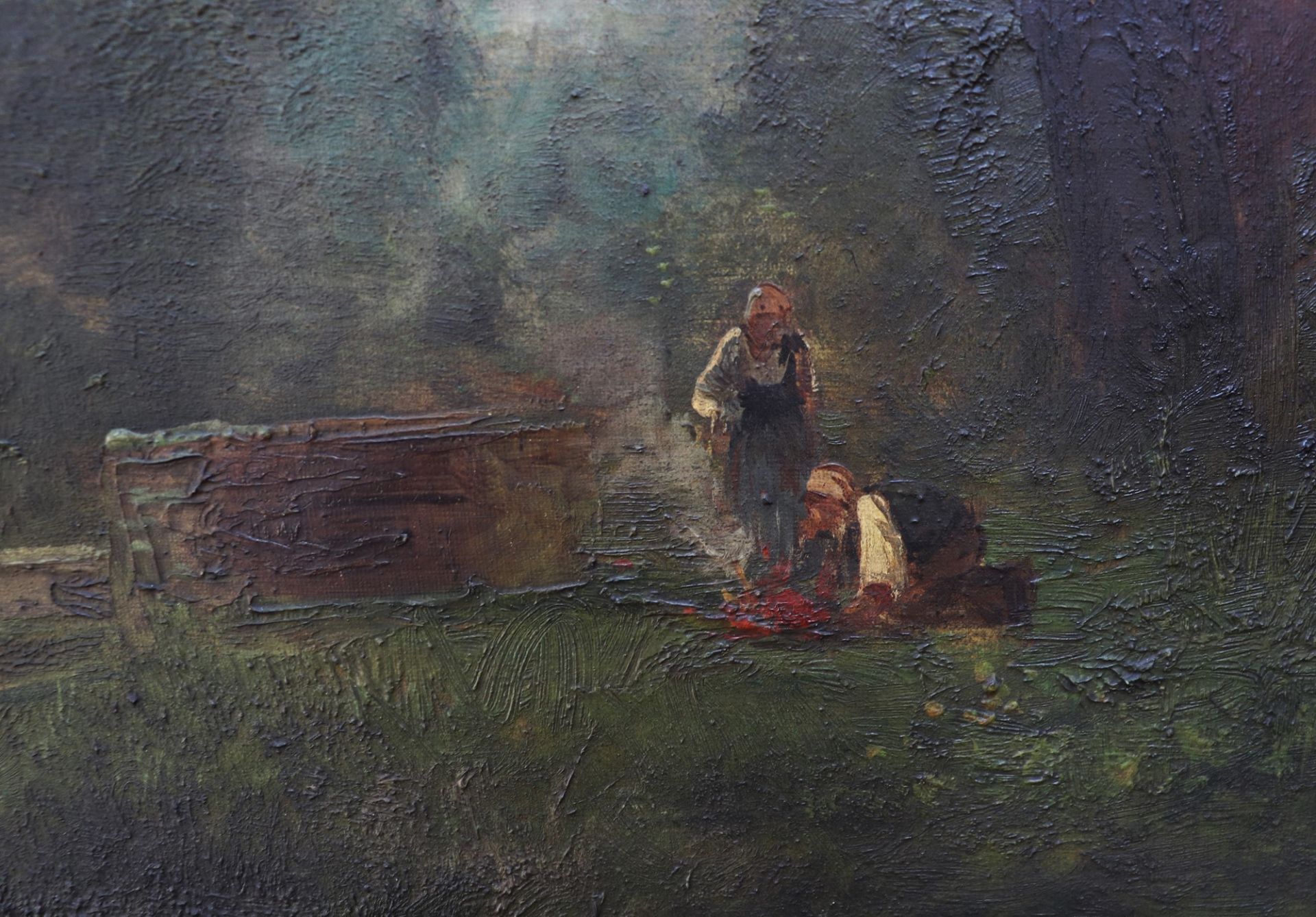 Paier, Edward, Theodore 19. Jh., deutscher Maler, "Waldlichtung - aus der Umgebung von Wien", Öl/ - Bild 3 aus 8