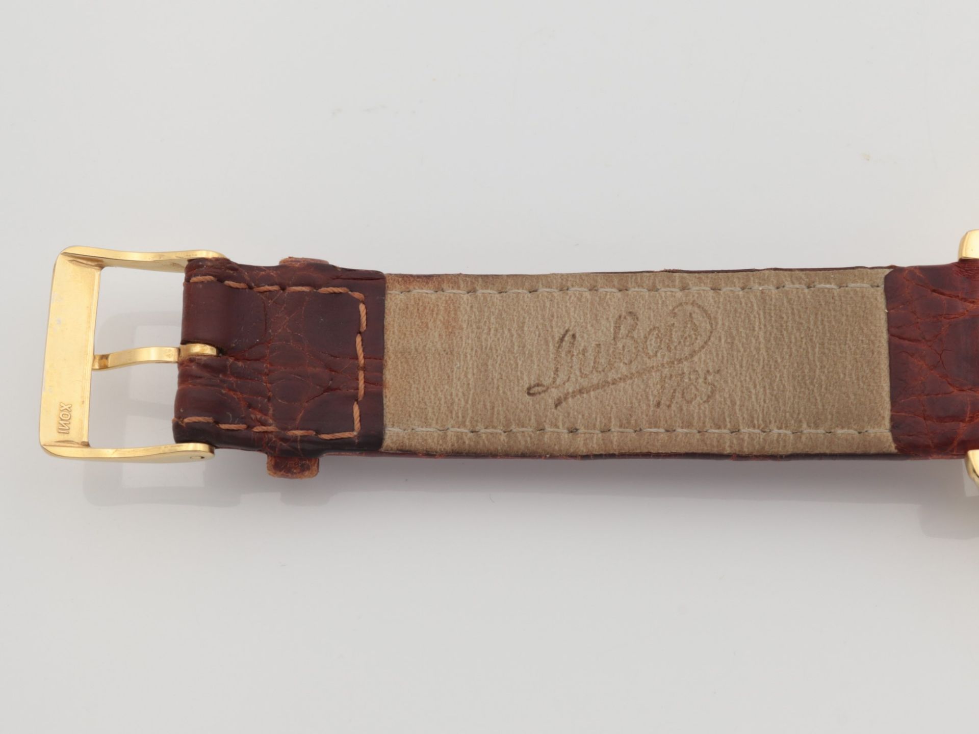 Philippe Du Bois & Fils S.A. - Herrenarmbanduhr Schweiz, rundes Gehäuse, Dca.3,7cm, silberfarbenes - Image 6 of 11