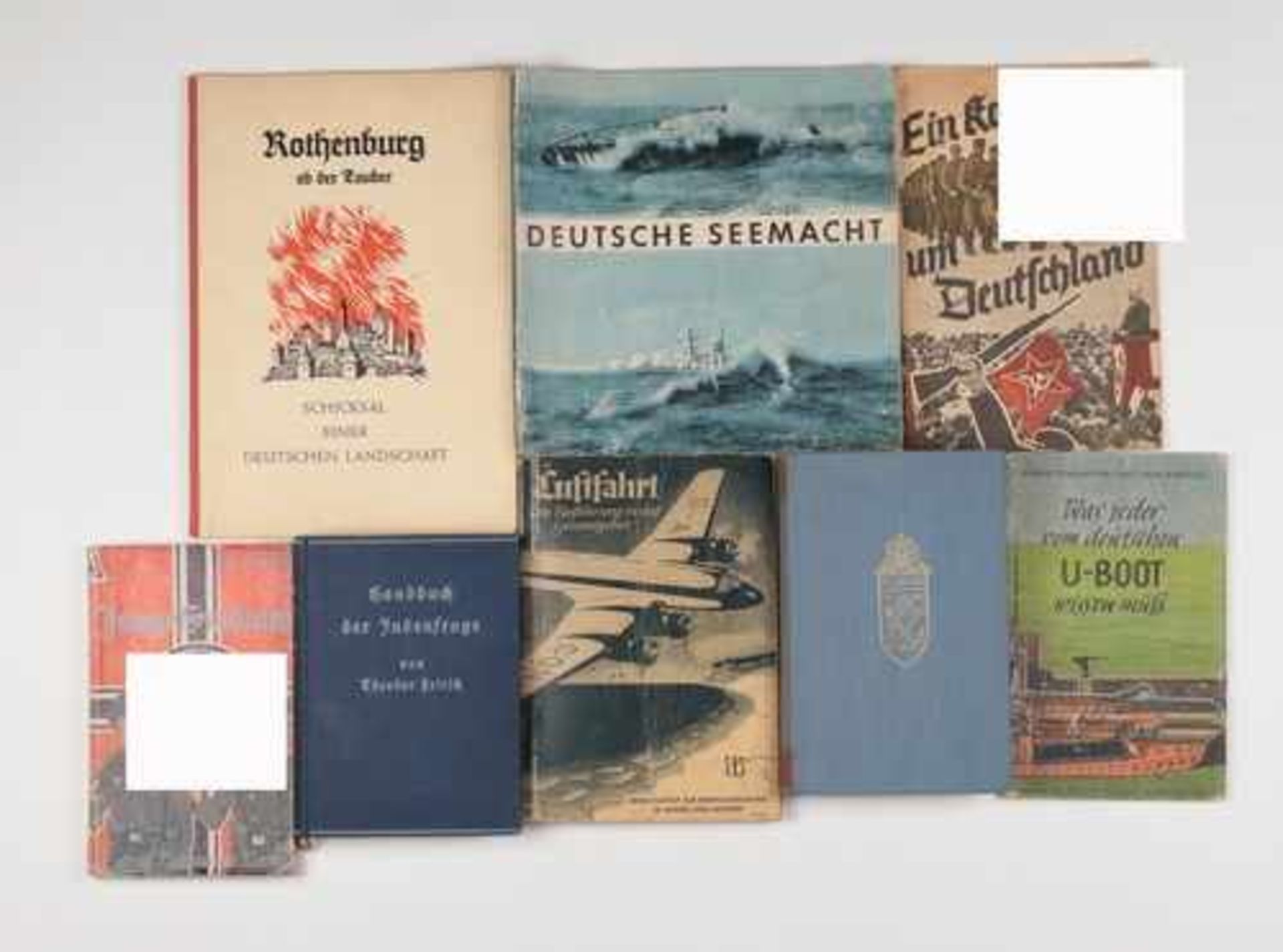 Bücher - 3.Reich 8 St.,"Junge Soldaten" 1940, "Narvik" 1940, "Luftfahrt"1943, "Deutsche